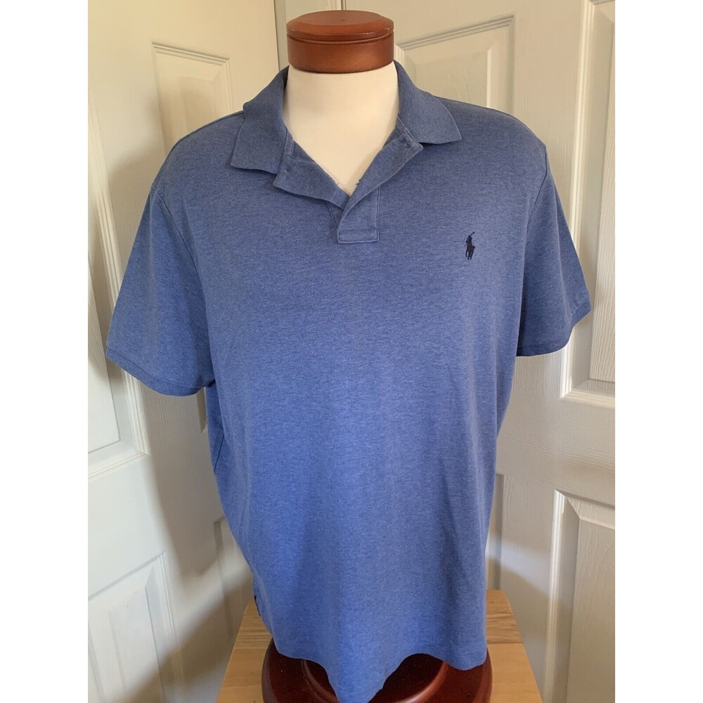Ralph Lauren Polo Shirt XL Blue Casual Golf Rugby Preppy Golfing Men Blue Tag